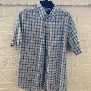 Men's Button-Down Shirt Short-Sleeve